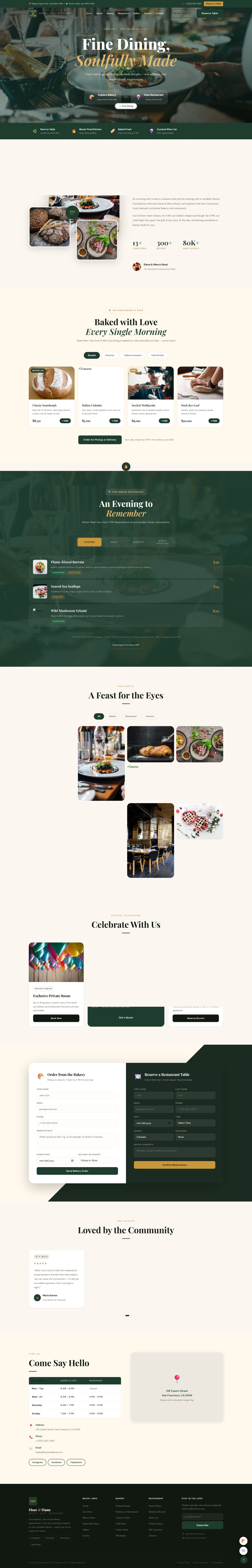 Bakery and Restaurant Website Template